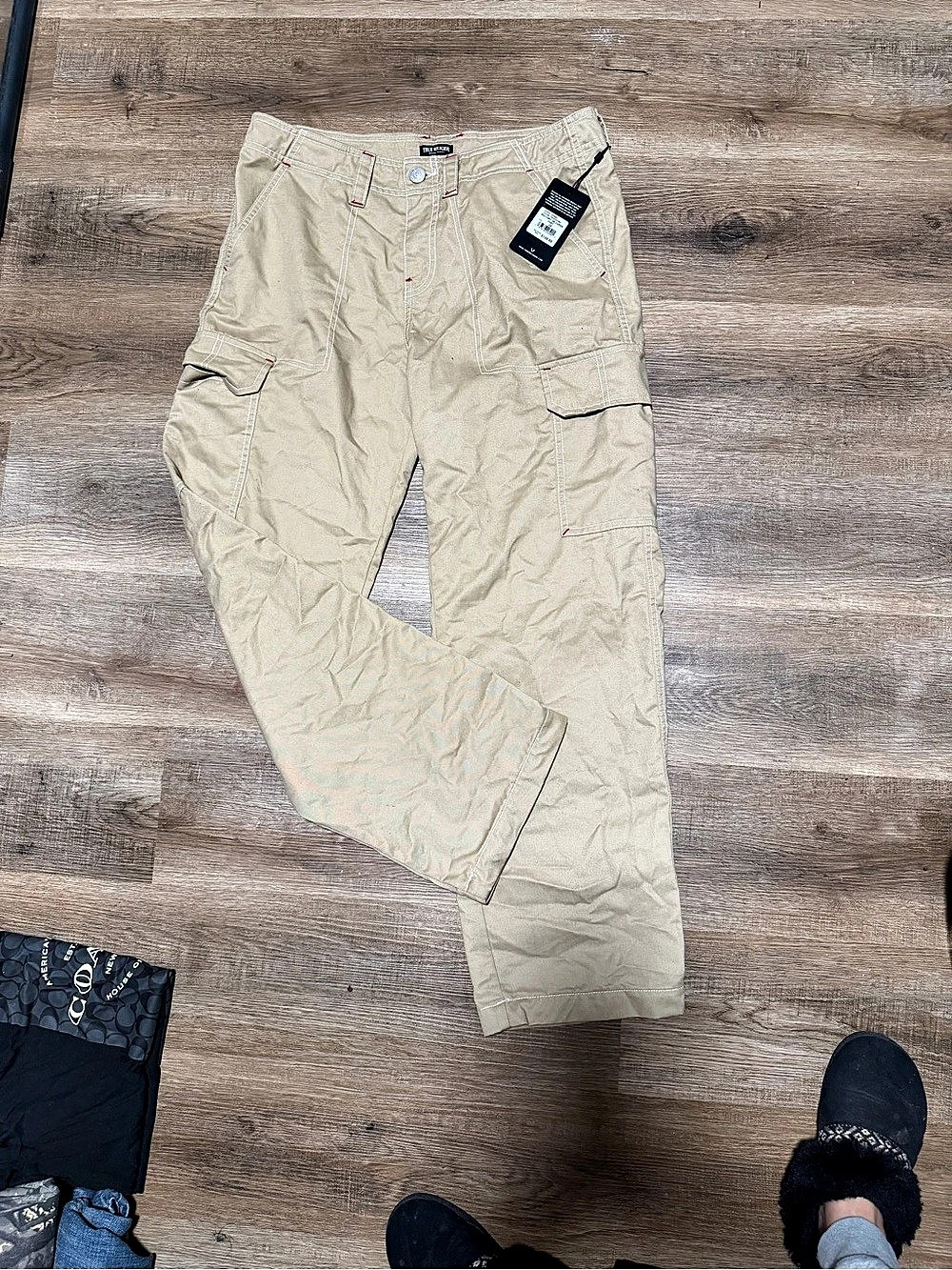 True Religion Military SW Cargo Pant Men's Beige Waist 30 NWT